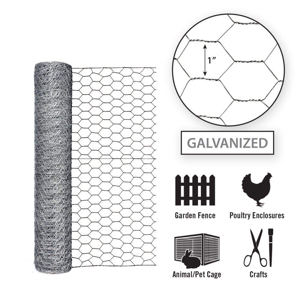 36x50 Hexagonal Chicken Wire Mesh - Durable 1.5M High Poultry Fencing